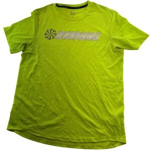 Nike Dri-FIT Running T-Shirt Athletic Top Neon‎ Green Short Sleeve Mens M
